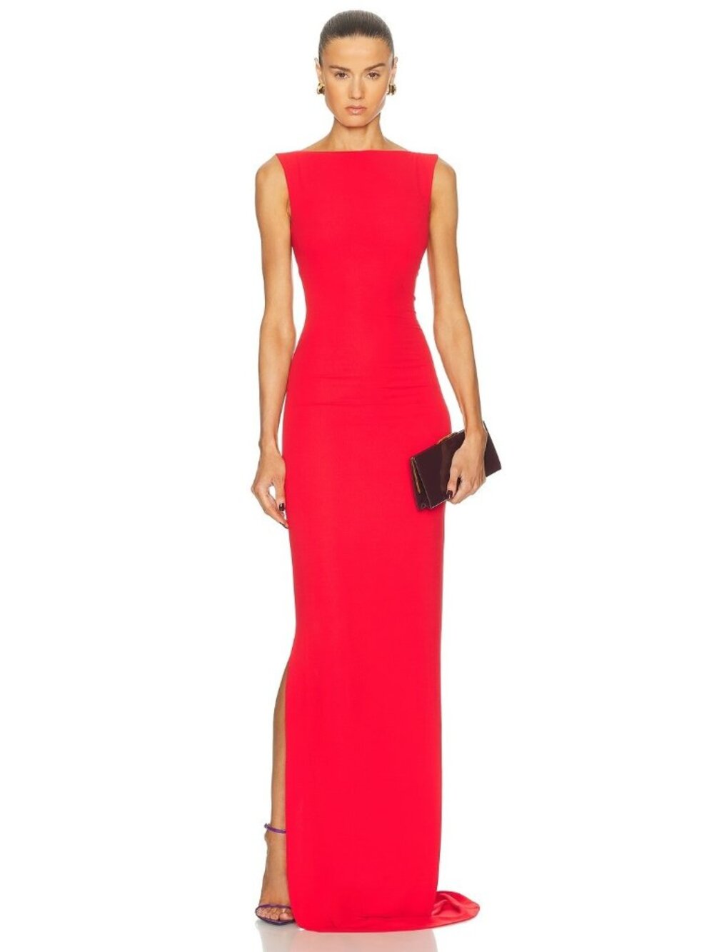 MONOT Long Dress in Red